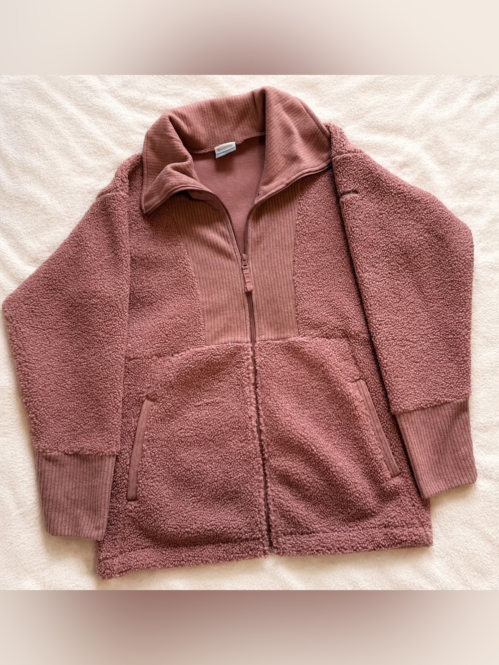Columbia Boundless Trek Women’s Fleece Full Zip Jacket in Fig Mauve Size Medium